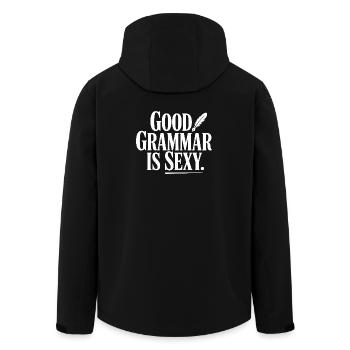 Good Grammar Is Sexy - Men’s Recycled Softshell Jacket by Stanley/Stella - black - Back - AI Model Male 185 light (185cm)