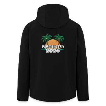 Formentera 2026 - Men’s Recycled Softshell Jacket by Stanley/Stella - black - Back - AI Model Male 185 light (185cm)