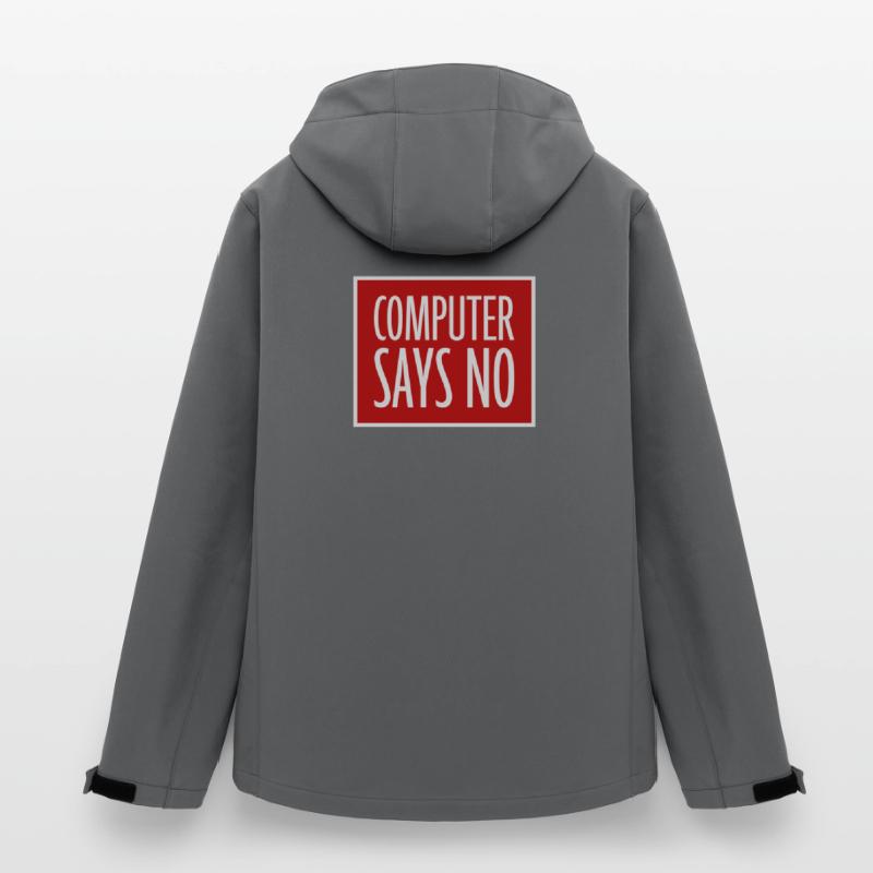 Computer Says No Funny Programmer Nerd Technique Men’s Recycled Softshell Jacket by Stanley/Stella