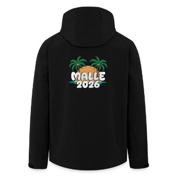 Malle 2026 - Recycelte Männer Softshell-Jacke von Stanley/Stella - Schwarz - Hinten - AI Model Male 185 light (185cm)