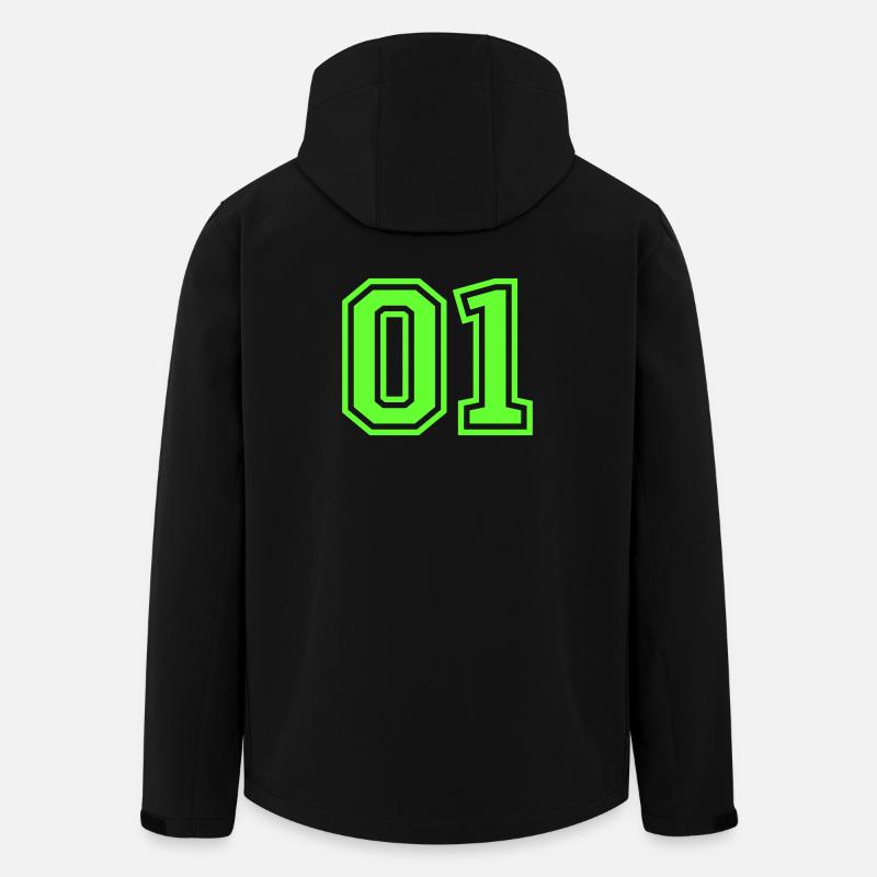 01 Number - Men’s Recycled Softshell Jacket by Stanley/Stella - black