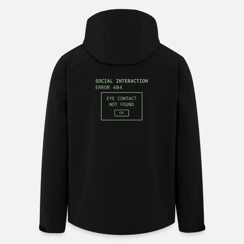 Erreur d’interaction sociale 404 - Veste softshell homme en polyester recyclé Stanley/Stella - noir