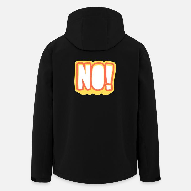 NO! Leuchtendes Pop-Art Signal - Recycelte Männer Softshell-Jacke von Stanley/Stella - Schwarz