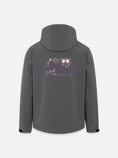 Mädelsabend Glow – Wir bleiben Jung - Recycelte Männer Softshell-Jacke von Stanley/Stella - Schwarz
