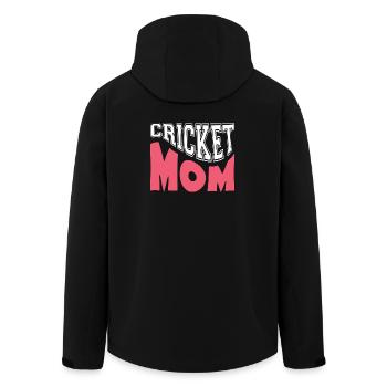 Cricket-Mama Stolz Sport-Mama-Geschenk - Recycelte Männer Softshell-Jacke von Stanley/Stella - Schwarz - Hinten - AI Model Male 185 light (185cm)