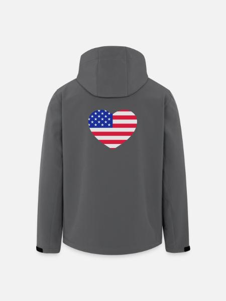 American heart - Men’s Recycled Softshell Jacket by Stanley/Stella - black