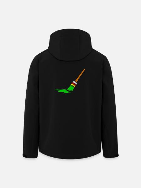 Urban Graffiti Brush Design - Men’s Recycled Softshell Jacket by Stanley/Stella - black