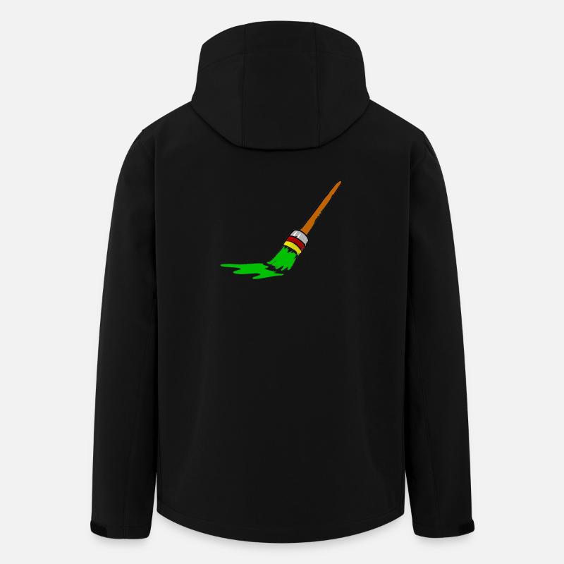 Urban Graffiti Brush Design - Men’s Recycled Softshell Jacket by Stanley/Stella - black