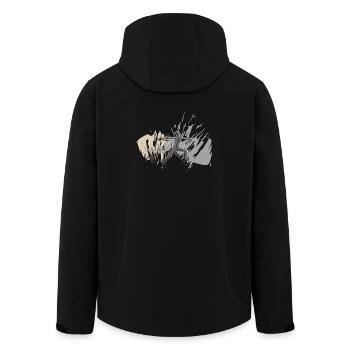 Your yoga style - Men’s Recycled Softshell Jacket by Stanley/Stella - black - Back - AI Model Male 185 light (185cm)