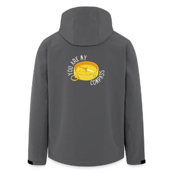 Liebhaber, Liebeserklärung - Recycelte Männer Softshell-Jacke von Stanley/Stella - Anthrazit - Hinten - AI Model Male 185 light (185cm)