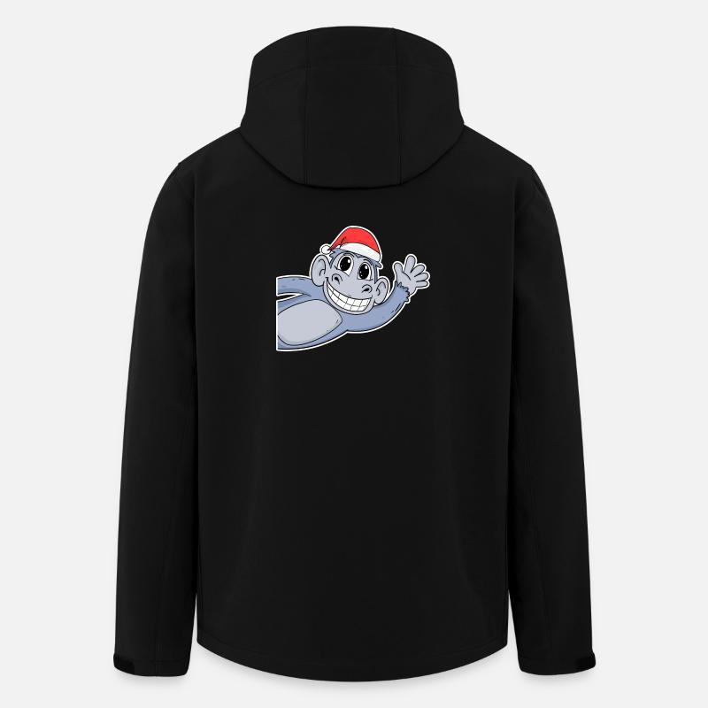 Noël singe - Veste softshell homme en polyester recyclé Stanley/Stella - noir