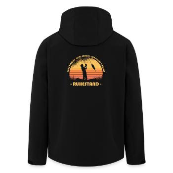 Keine Termine, keine Sorgen nur Fische und angeln - Recycelte Männer Softshell-Jacke von Stanley/Stella - Schwarz - Hinten - AI Model Male 185 light (185cm)