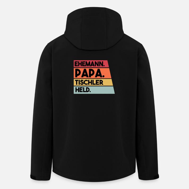 Ehemann Papa Beruf Tischler Held - Recycelte Männer Softshell-Jacke von Stanley/Stella - Schwarz