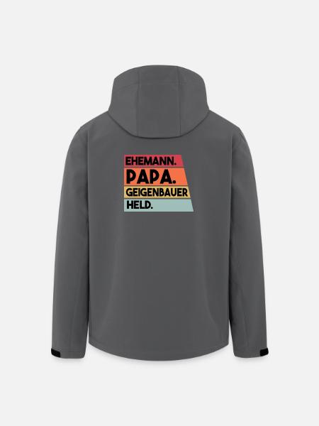 Ehemann Papa Geigenbauer Held - Recycelte Männer Softshell-Jacke von Stanley/Stella - Schwarz