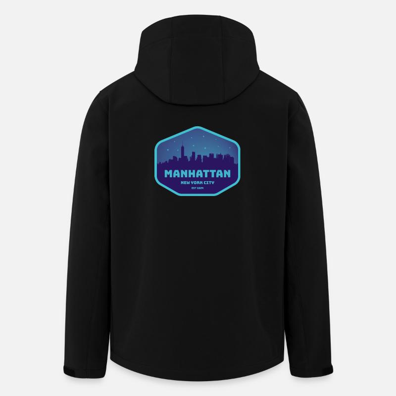 Manhattan, Nueva York - Chaqueta softshell hombre de poliéster reciclado de Stanley/Stella - negro