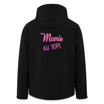 MAMIE - Veste softshell homme en polyester recyclé Stanley/Stella - noir - Dos - AI Model Male 185 light (185cm)
