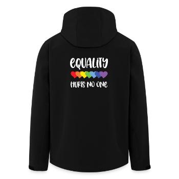 LGBT Pride Month - Equality Hurts No One - Men’s Recycled Softshell Jacket by Stanley/Stella - black - Back - AI Model Male 185 light (185cm)