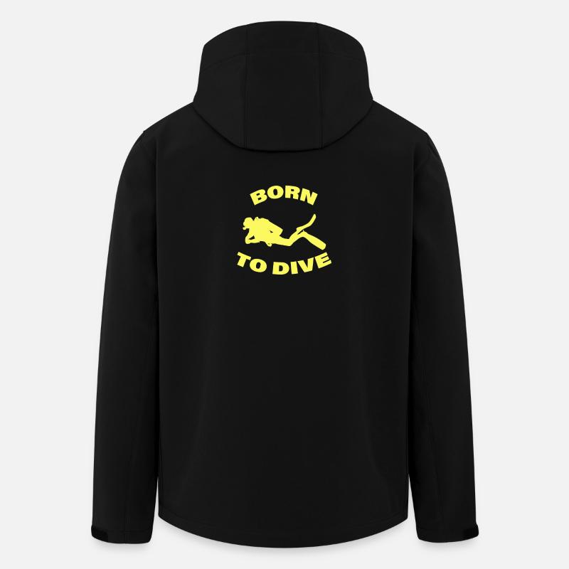 NÉ POUR PLONGER - Veste softshell homme en polyester recyclé Stanley/Stella - noir