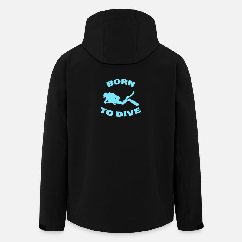 BORN TO DIVE - Men’s Recycled Softshell Jacket by Stanley/Stella - black