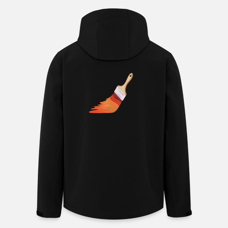 Pinceaux de peintre - Veste softshell homme en polyester recyclé Stanley/Stella - noir