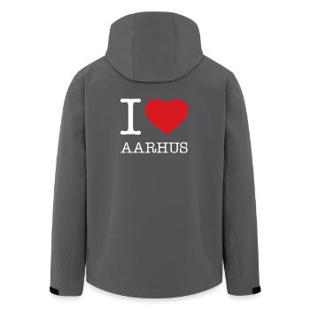 J'AIME AARHUS - Veste softshell homme en polyester recyclé Stanley/Stella - charbon - Dos - AI Model Male 185 light (185cm)