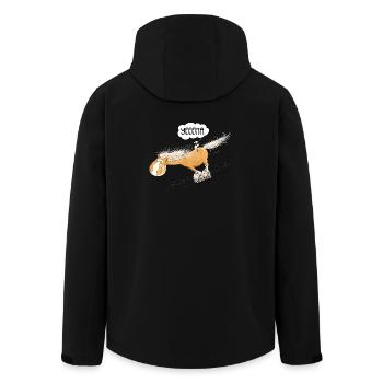 Horse With Roller Skate Rides Funny Horses Saying - Men’s Recycled Softshell Jacket by Stanley/Stella - black - Back - AI Model Male 185 light (185cm)