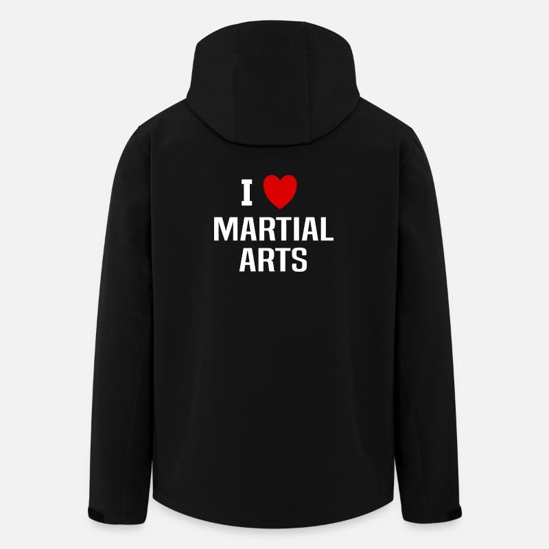 Ich liebe Kampfsport - Recycelte Männer Softshell-Jacke von Stanley/Stella - Schwarz