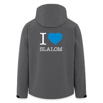 I LOVE SLALOM - Recycelte Männer Softshell-Jacke von Stanley/Stella - Anthrazit - Hinten - AI Model Male 185 light (185cm)