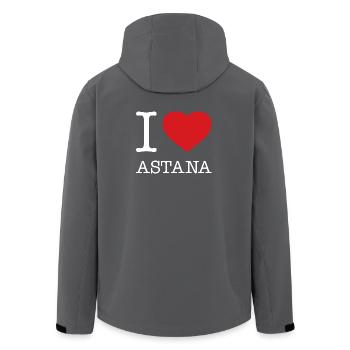 J’ADORE ASTANA Kazakhstan - Veste softshell homme en polyester recyclé Stanley/Stella - noir - Dos - AI Model Male 185 light (185cm)