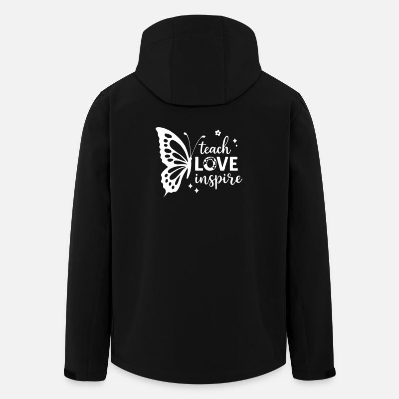 Stärkendes Schmetterlingsmotiv mit inspirierendem Text - Recycelte Männer Softshell-Jacke von Stanley/Stella - Schwarz