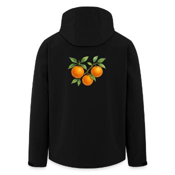 Fruity orange branch - Men’s Recycled Softshell Jacket by Stanley/Stella - black - Back - AI Model Male 185 light (185cm)