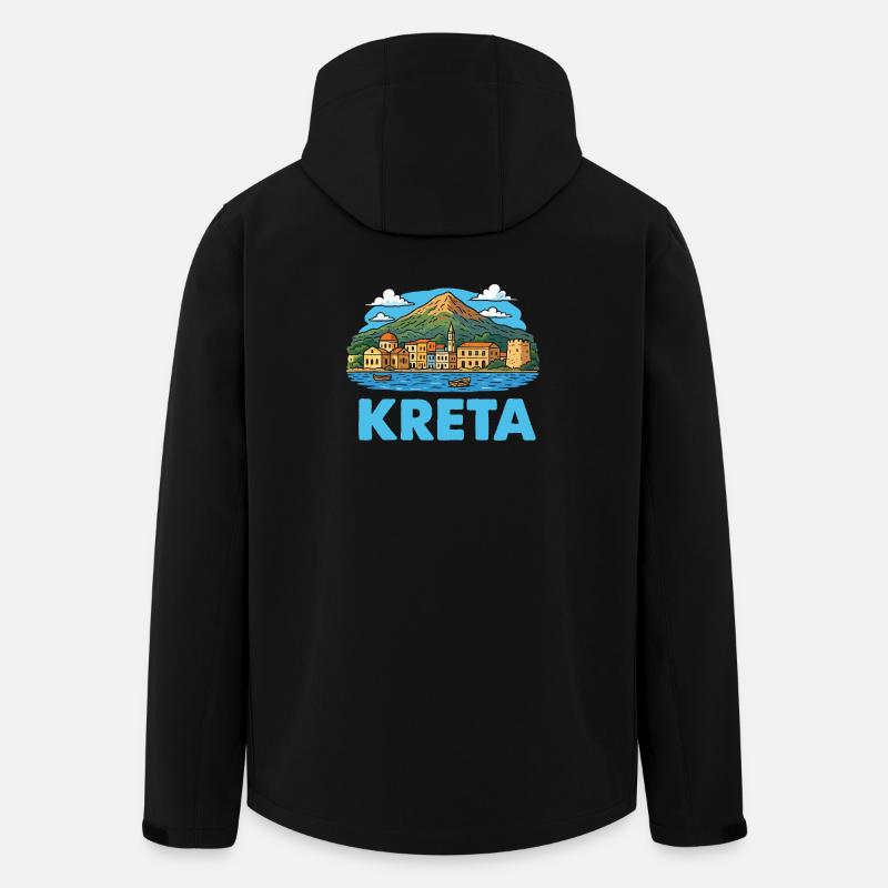 Kreta Insel - Recycelte Männer Softshell-Jacke von Stanley/Stella - Schwarz