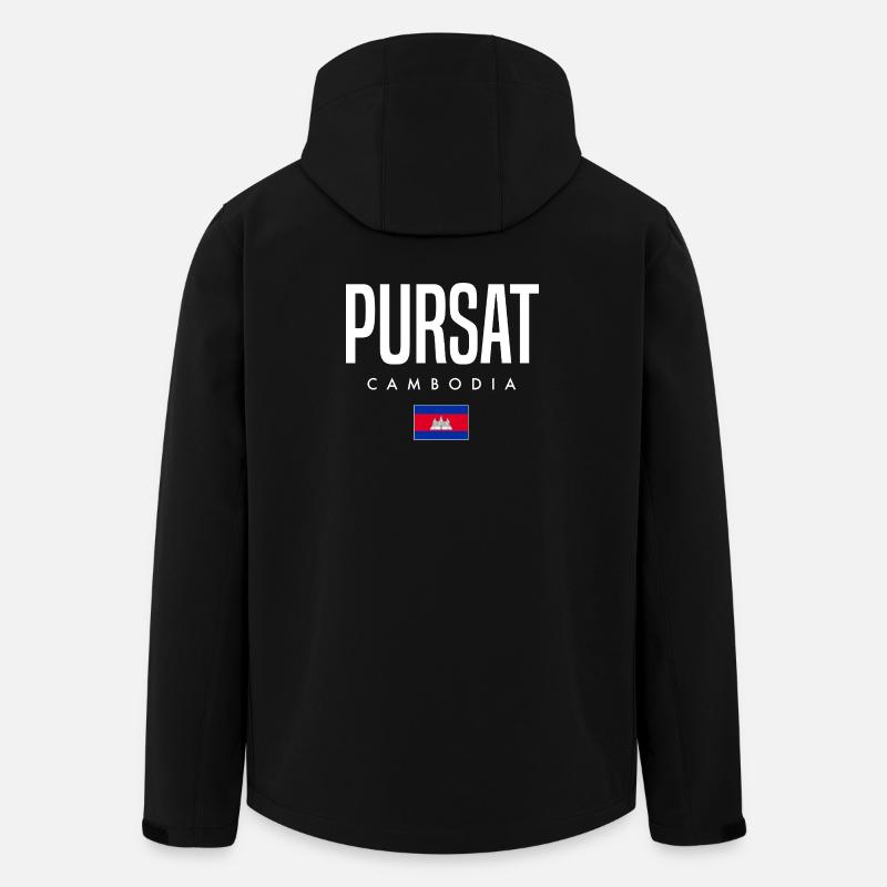 Pursat Cambodia Khmer - Men’s Recycled Softshell Jacket by Stanley/Stella - black