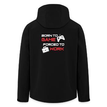 Gamer Work Ethic Graphic Tee - Men’s Recycled Softshell Jacket by Stanley/Stella - black - Back - AI Model Male 185 light (185cm)
