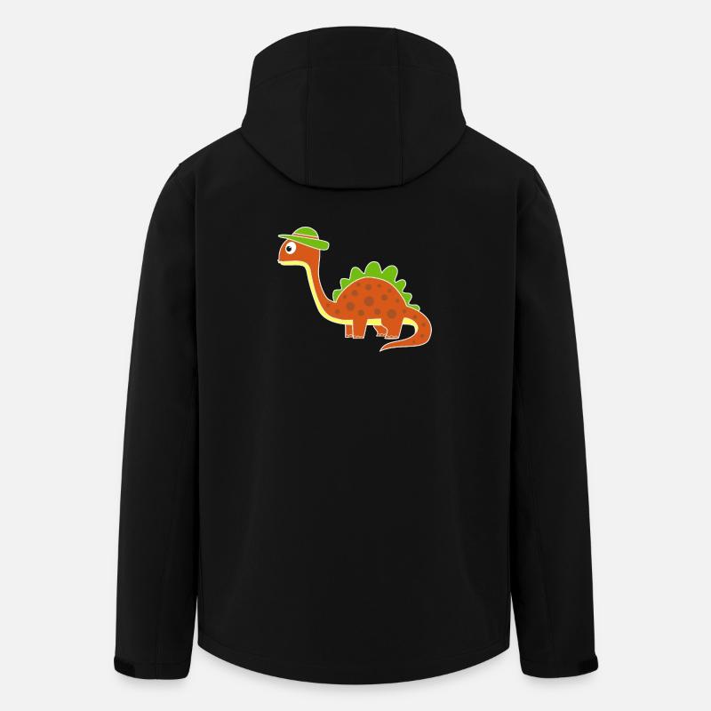 Funny dinosaur with dots - Men’s Recycled Softshell Jacket by Stanley/Stella - black