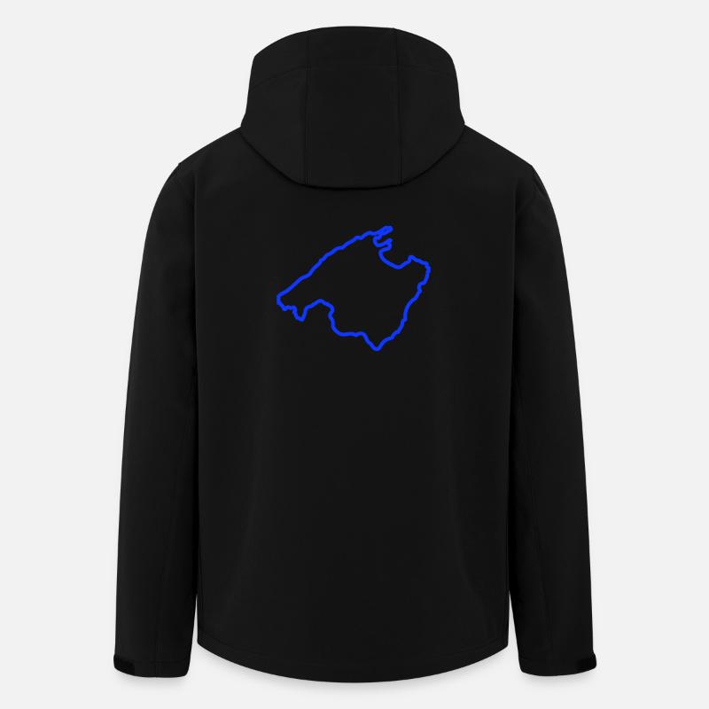 mallorca_umriss_land - Recycelte Männer Softshell-Jacke von Stanley/Stella - Schwarz
