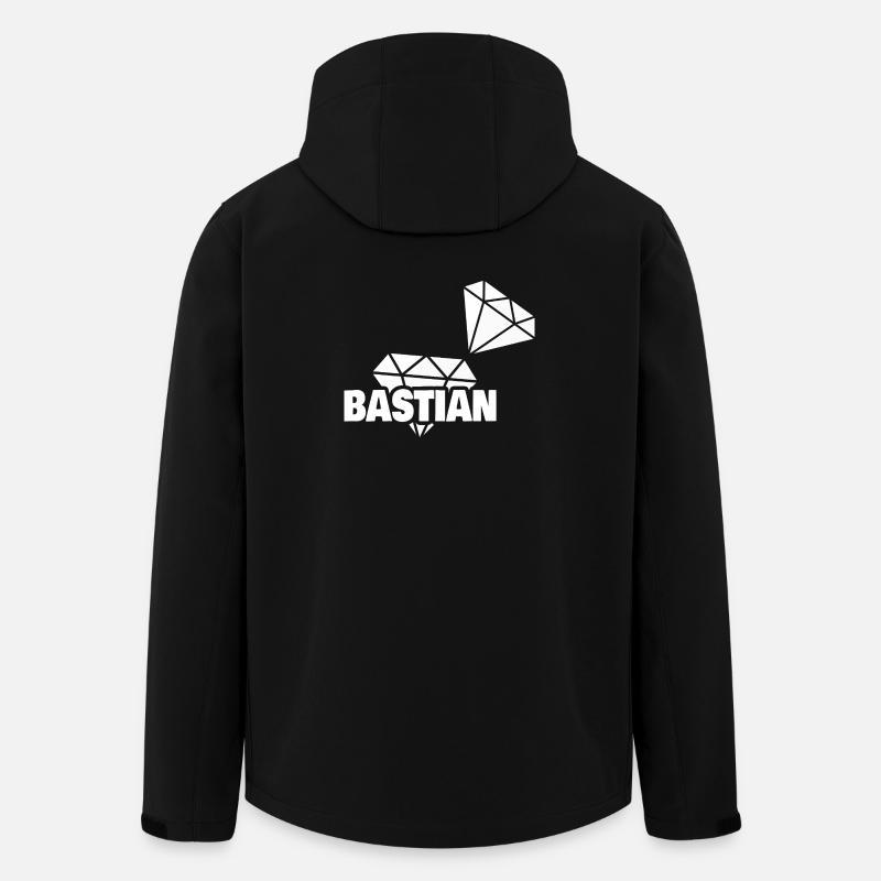 Kostbar Bastian - Recycelte Männer Softshell-Jacke von Stanley/Stella - Schwarz