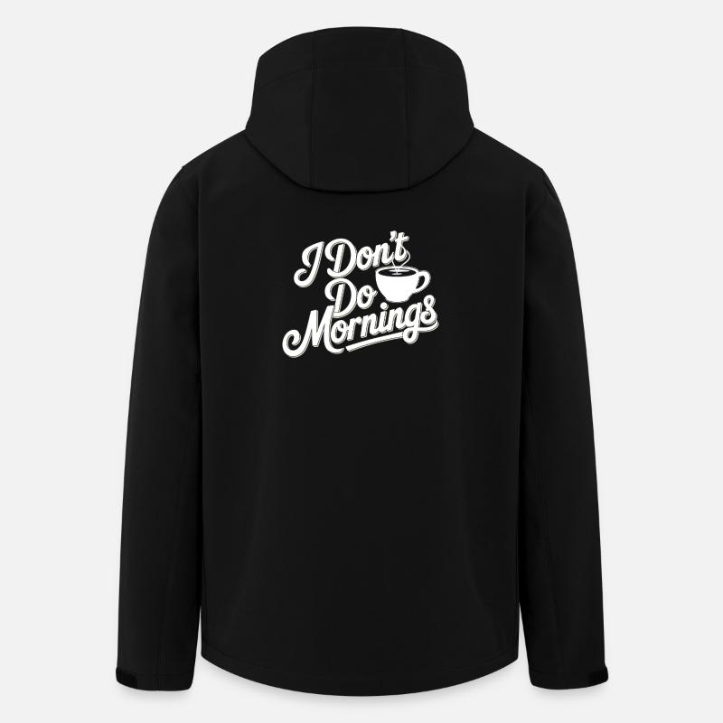Don't Do Mornings Kaffee T-Shirt - Recycelte Männer Softshell-Jacke von Stanley/Stella - Schwarz
