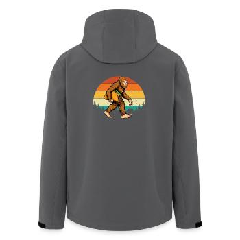 Bigfoot Carrying Taco Funny Fiesta Mashup - Men’s Recycled Softshell Jacket by Stanley/Stella - anthracite - Back - AI Model Male 185 light (185cm)