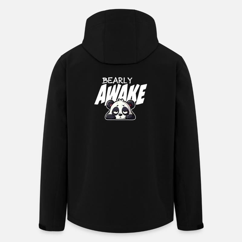 Panda Endormi À peine Réveillé - Veste softshell homme en polyester recyclé Stanley/Stella - noir