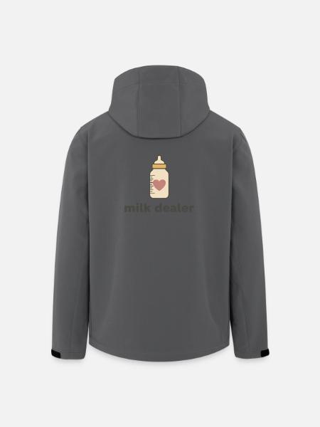Milchhändler-Herz-Logo - Recycelte Männer Softshell-Jacke von Stanley/Stella - Schwarz