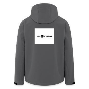 NA en boîte noire entre les lettres - Veste softshell homme en polyester recyclé Stanley/Stella - charbon - Dos - AI Model Male 185 light (185cm)