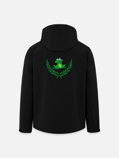 Frog in Green Laurel Wreath – Congratulations - Men’s Recycled Softshell Jacket by Stanley/Stella - black