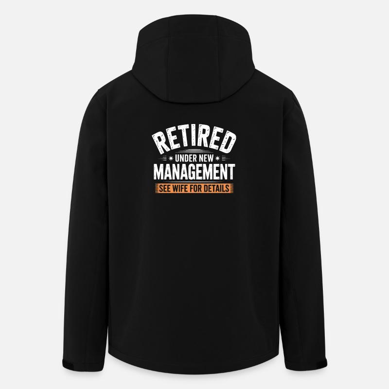 Retired Under New Management See Wife for Details - Men’s Recycled Softshell Jacket by Stanley/Stella - black