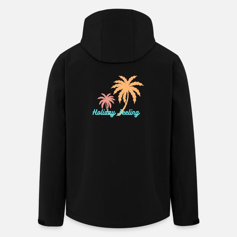Palmenurlaub – Holiday Feeling - Recycelte Männer Softshell-Jacke von Stanley/Stella - Schwarz