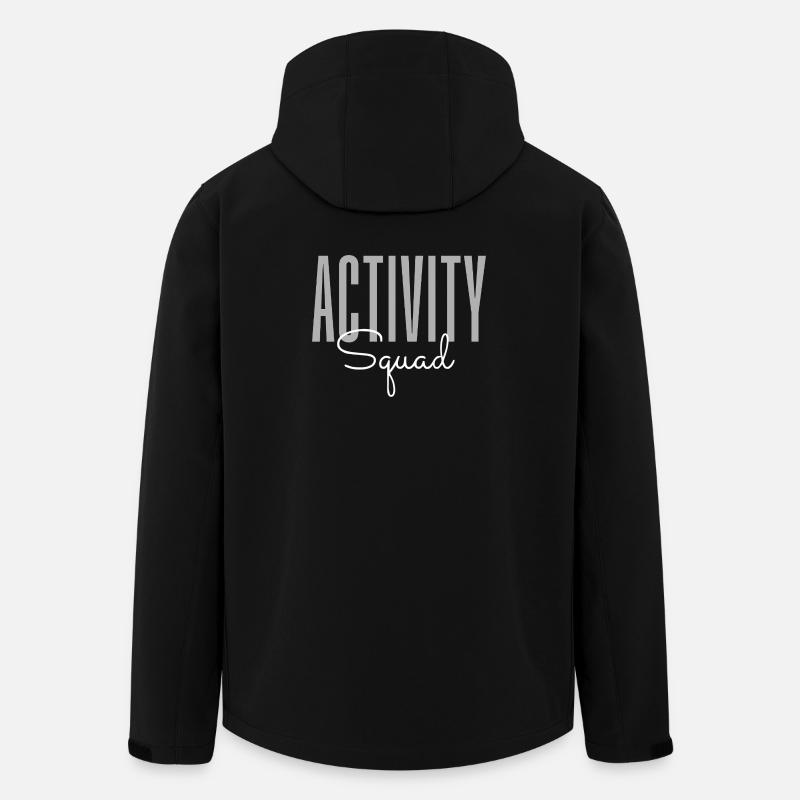 Activity Squad – Spaßgruppen-Teamevent - Recycelte Männer Softshell-Jacke von Stanley/Stella - Schwarz