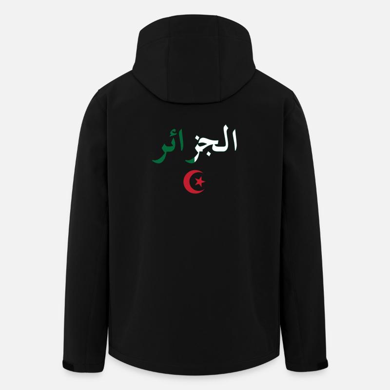 Drapeau Algérie BZ - Veste softshell homme en polyester recyclé Stanley/Stella - noir