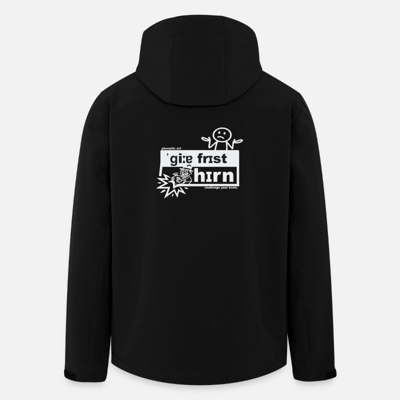 Gier frisst Hirn - phonetic art - Recycelte Männer Softshell-Jacke von Stanley/Stella - Schwarz