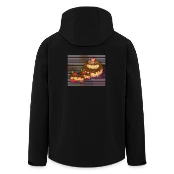 Kuchen - Recycelte Männer Softshell-Jacke von Stanley/Stella - Schwarz - Hinten - AI Model Male 185 light (185cm)