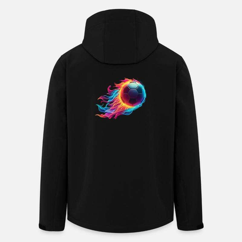 Feuriger Fußball - Soccer Ball Fire - Recycelte Männer Softshell-Jacke von Stanley/Stella - Schwarz